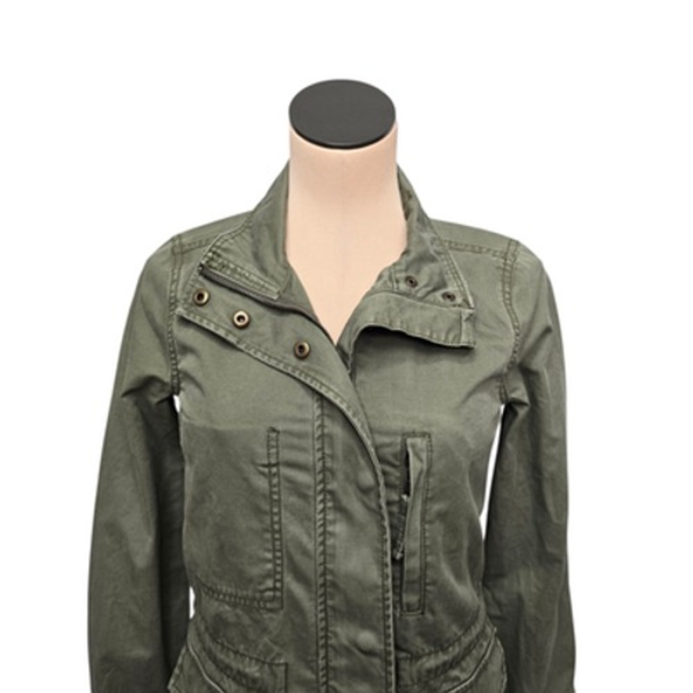 Madewell Jacket Womens XXS Olive Green Utility Field Military Anorak Zip Pockets - Picture 8 of 10